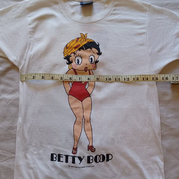 1984 Sneakers King Features Betty Boop Double-Sided White T-Shirt Adult M - Picture 12 of 13